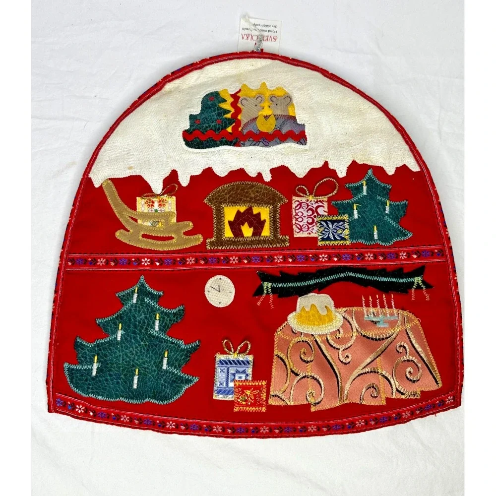 VTG Svetyolka Kitchen Appliance Cover Made in Russia Christmas Holiday Quilted